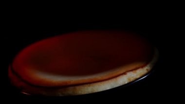 Fırında pişmiş cheesekake. 4k video