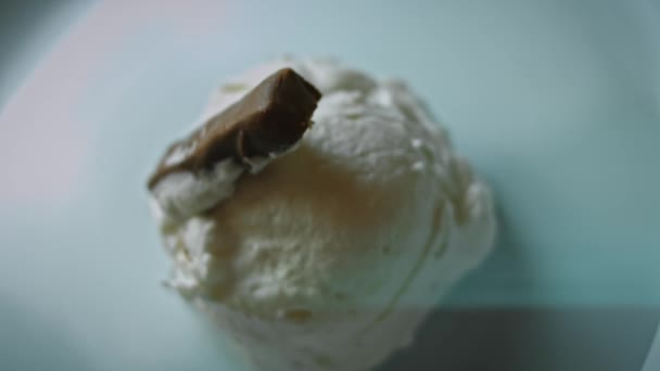 Régi pudingos jégkrém. 4k makró videó — Stock videók