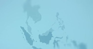 Güneydoğu Asya 'nın boş haritası.