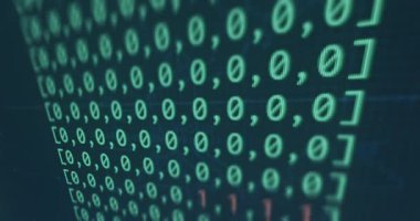 0 ve 1 basamaklı verileri temsil eden ikili kod.