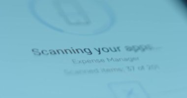 Virüsleri aramak için tarama uygulamalarının süreci.