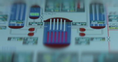 Nükleer Santral denetim arayüzü.