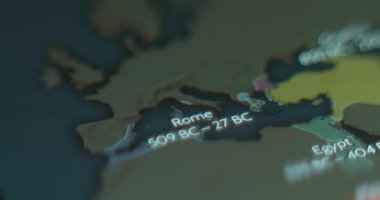 MÖ 808 yılından beri Akdeniz haritası.