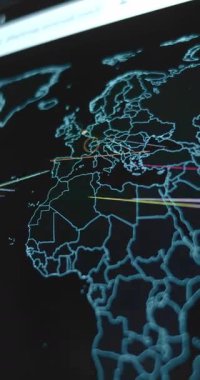 Siber saldırıların gerçek zamanlı dünya haritası, siber saldırı altındaki Avrupa ülkeleri.