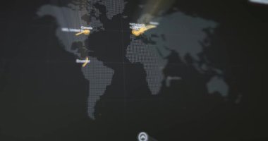 Sanal terörizm dijital dünya haritasında gösterildi.