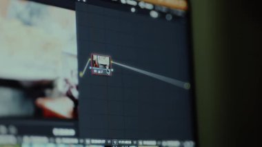 Düğümler ve bağlantılar için video düzenleme arayüzü.