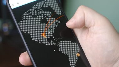 ABD üzerinde birden fazla siber saldırı ile dijital haritaya bakmak.