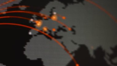 Gerçek zamanlı siber saldırıların görüntüsü.