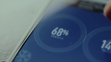 Hava durumu uygulamasında nem oranı gösterildi.