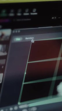 Bir video düzenleme yazılımından Pan ve Zoom seçeneği.