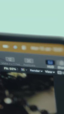 Video düzenleme uygulamasından menü seçenekleri.