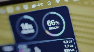 Geçerli bellek kullanımı ve depolama detaylarını gösteren sistem bilgisi.