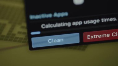 Uygulama kullanımı ve performansı yönetiliyor, Temiz düğme.