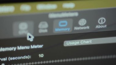 Bir bilgisayar işletim sisteminden sistem performans izleme arayüzü.