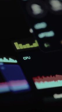 Çeşitli bileşenlerin kullanım seviyelerini gösteren bilgisayar performans izleme aracı.