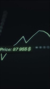 Bitcoin fiyatını gerçek zamanlı ticaret grafiğinde kontrol ediyorum.