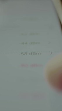 Kablosuz ağ bağlantısı için sinyal gücü ölçümü değerleri.