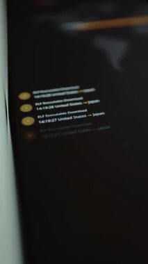 Gerçek zamanlı siber güvenlik uyarıları ve sunucu etkinlik kayıtlarını gösteren arayüz.