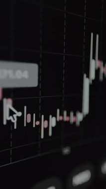 Bitcoin şamdan fiyat tablosu, çubuklar teker teker görünüyor.