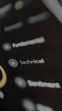 Mali analiz için teknik seçenek seçenekler listesinden vurgulandı.