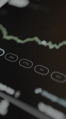 Parmak, grafikte gösterilen zaman aralığını değiştirerek, YTD yılına göre etiketlenmiş zaman aralığı seçim düğmesine dokunur.