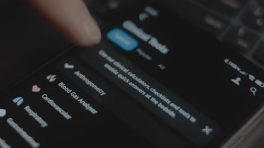 Klinik araçlar, antropometri hesaplayıcıları için mobil uygulama arayüzü.