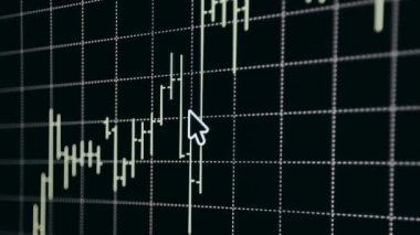 Fiyat hareketlerini gösteren teknik analiz çizelgesi.