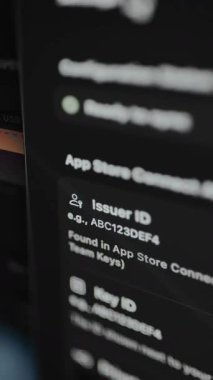 Issuer ID example of unique identifier for the app store.