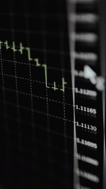 Finansal ticaret şeması fiyat hareketlerini izliyor.