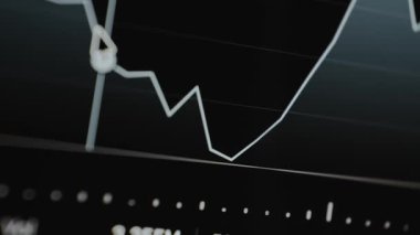 Siyah arkaplanda beyaz çizgi grafiği.