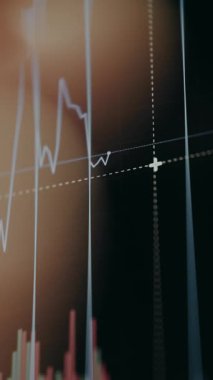 Belirli bir veri noktasını gösteren hedefli dijital grafik.