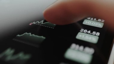 Borsa verilerini, mevcut fiyatı ve performansını gösteren mali konsol.