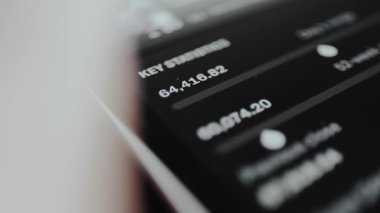 Bir hisse senedi için anahtar istatistik paneli.