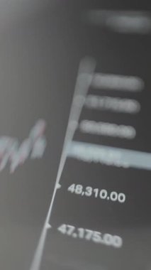 Bir şamdan grafiğinde piyasa fiyatları, gözlüklerle görüş.