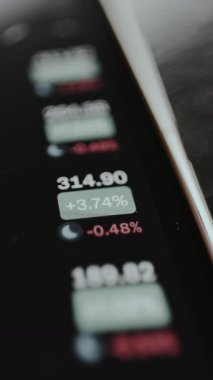 Borsa verilerini gösteren mali konsol.