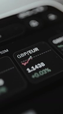 Bir Forex ticaret uygulamasında GBP 'den USD para birimi çiftine döviz kuru.