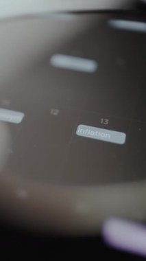 Mali planlama arayüzü, enflasyona belirli bir tarih tahsis edilmiştir.