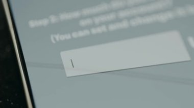 Kurulum sürecinde metin girdi alanı.