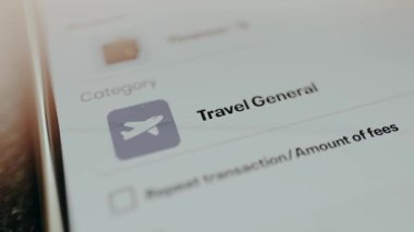 Gider takibi için genel seyahat kategorisinin adı.