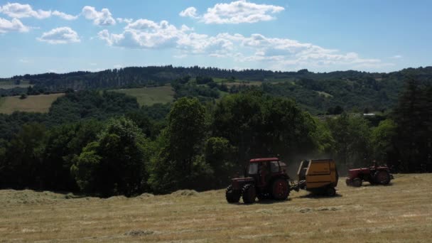 Tractor Estacionario Video Sin Calibración Efecto — Vídeo de stock