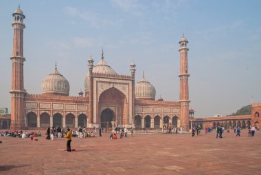 Delhi, Hindistan 6 Ocak 2016. Jama Mescidi Camii, Yeni Delhi, Hindistan.