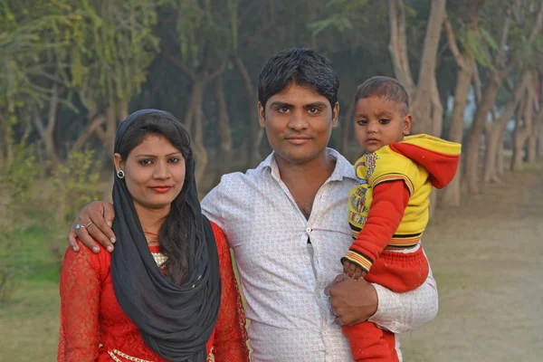 Agra, India, January 8, 2016. Indian family