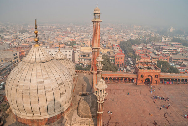 Top view of Jama Masjid, Delhi, India