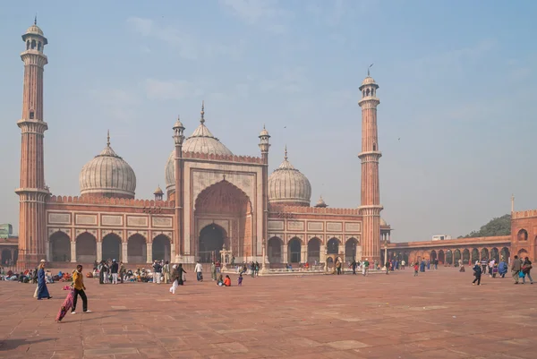 DELHI, ÍNDIA 6 de janeiro de 2016. A mesquita JAMA Masjid, Nova Deli, Índia . — Fotografia de Stock