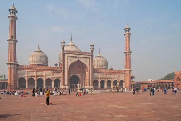 DELHI, ÍNDIA 6 de janeiro de 2016. A mesquita JAMA Masjid, Nova Deli, Índia . — Fotografia de Stock