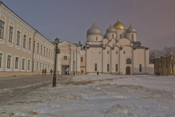 St. Sophia Cathedral is an Orthodox Church. Veliky Novgorod, Russia — Stock Photo, Image