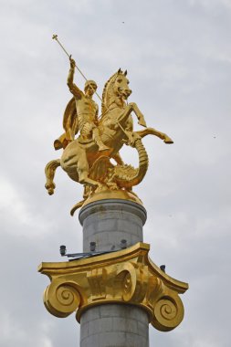 St george heykel Özgürlük Meydanı - Tiflis, Gürcistan
