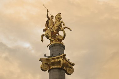 St george heykel Özgürlük Meydanı - Tiflis, Gürcistan