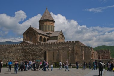 Mtsheta, Gürcistan, 3 Mayıs 2015 - Svetitskhoveli Katedrali