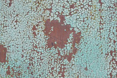 Renkli, paslı metal paneli. Arka plan